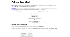 Desktop Screenshot of calcularpesoideal.com.br