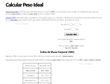 Tablet Screenshot of calcularpesoideal.com.br